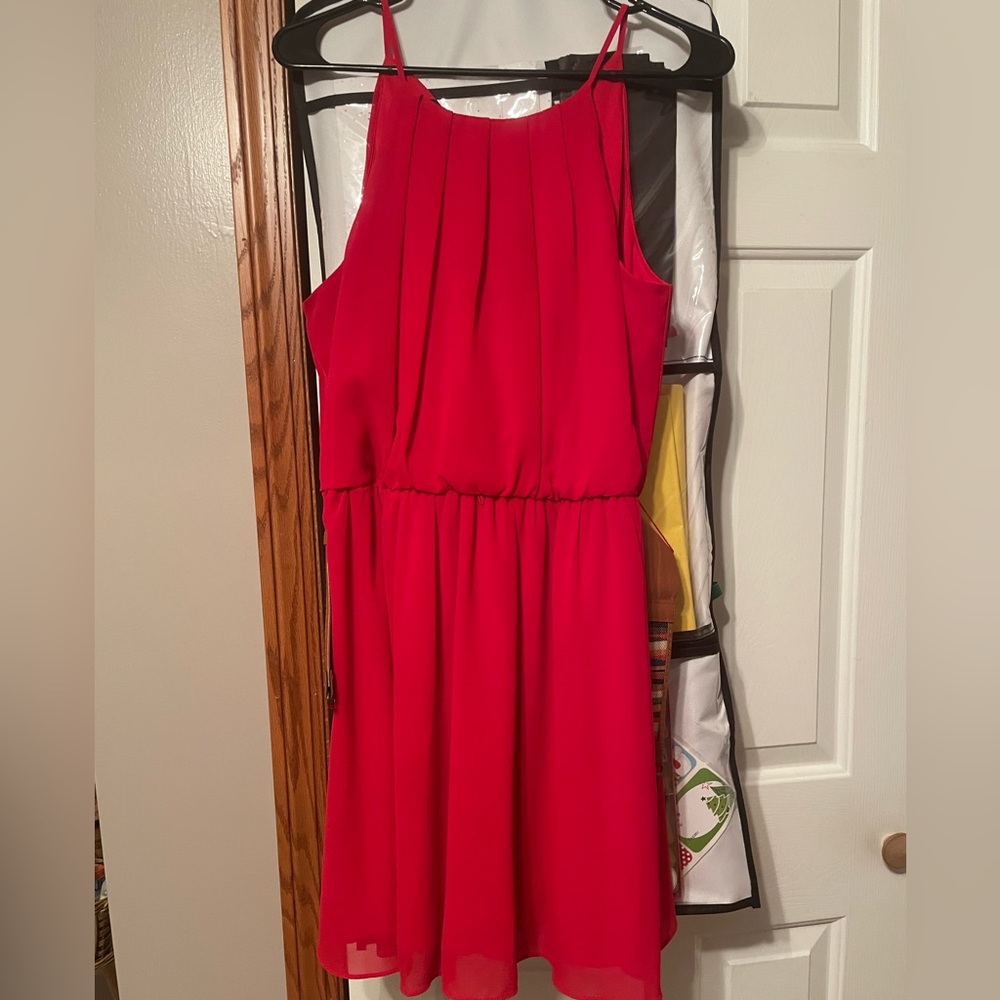 Red halter dress (juniors)